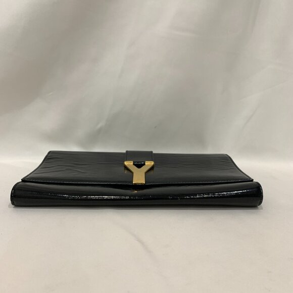 【6MK】YSL Crackled Patent Y Ligne Clutch Sku#84071 (Gently Used) - Picture 4 of 11